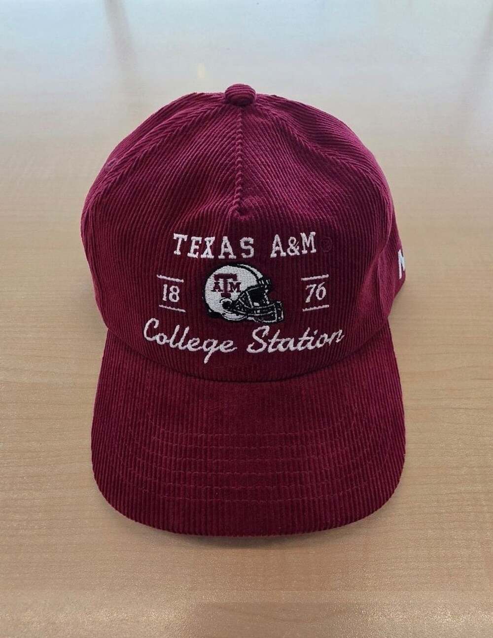 No Rivals Texas A&M College Station Maroon Corduroy Snapback Hat